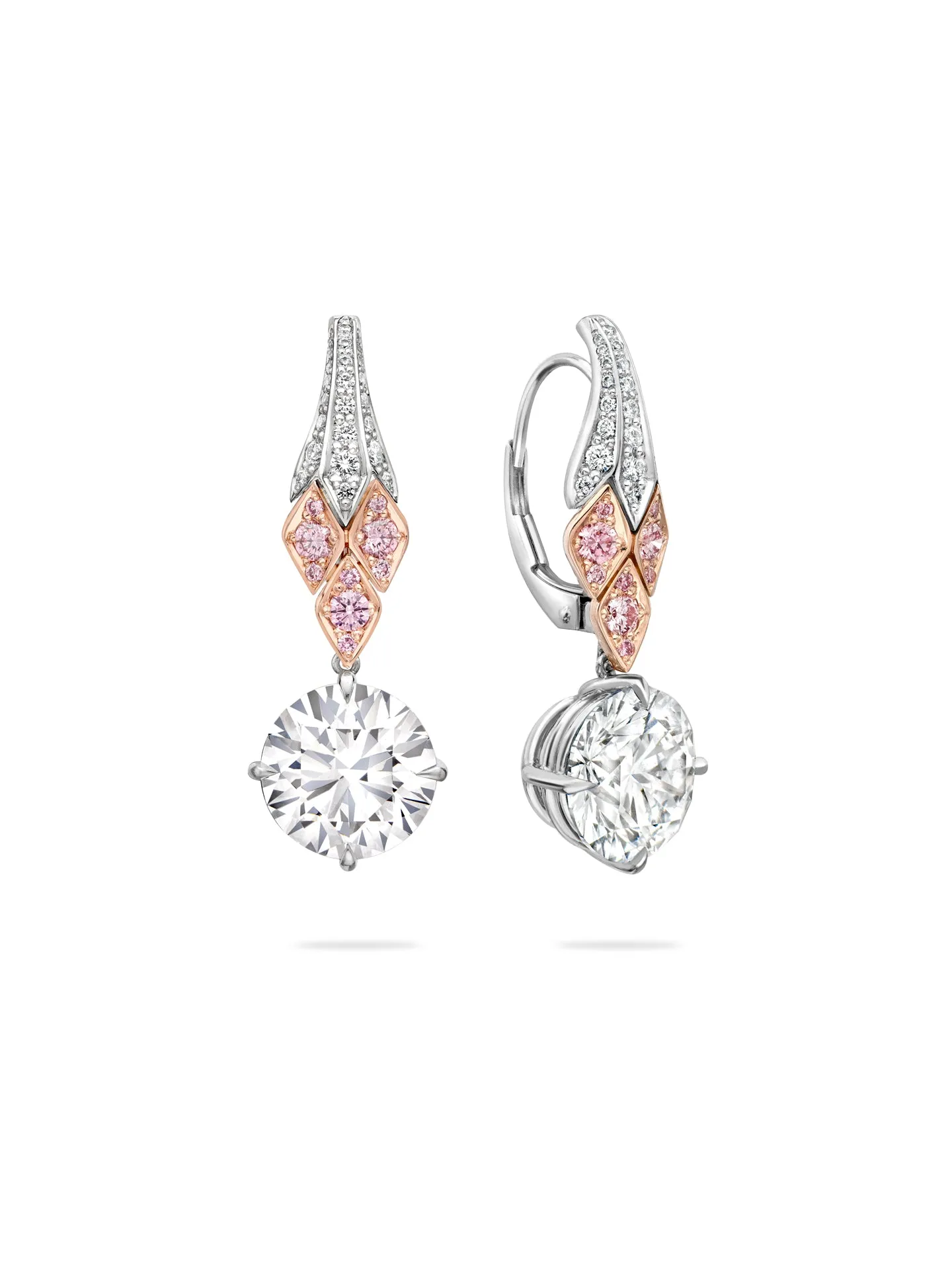 Peace of Mined Pink Diamond Drop Earrings