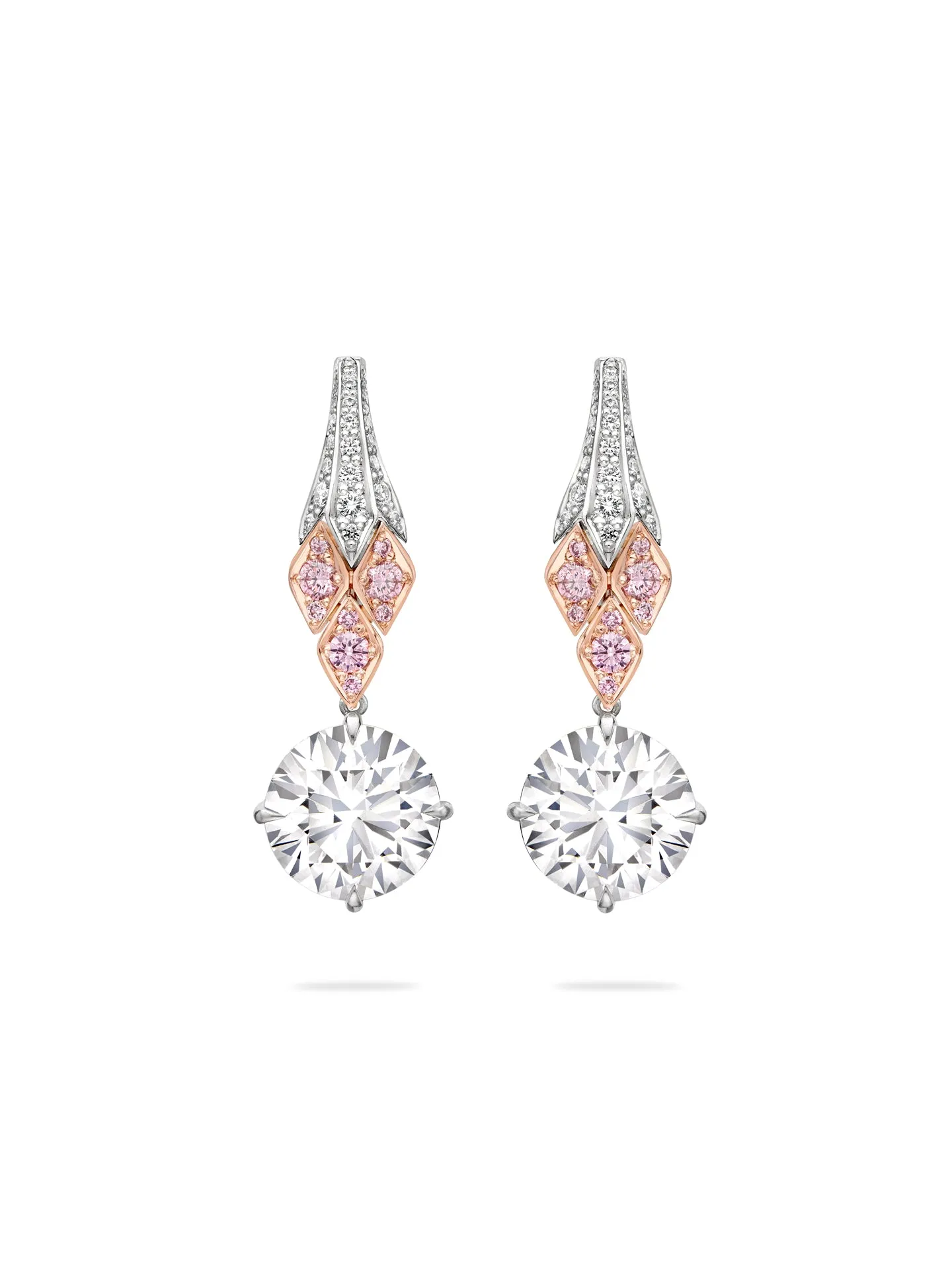 Peace of Mined Pink Diamond Drop Earrings