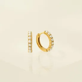 Pearl 15mm Hoop Earrings