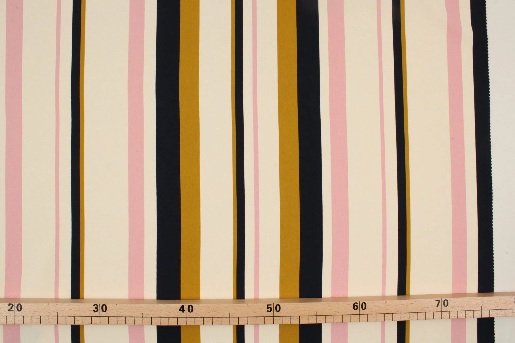 Printed Matt Satin - Vertical Stripes