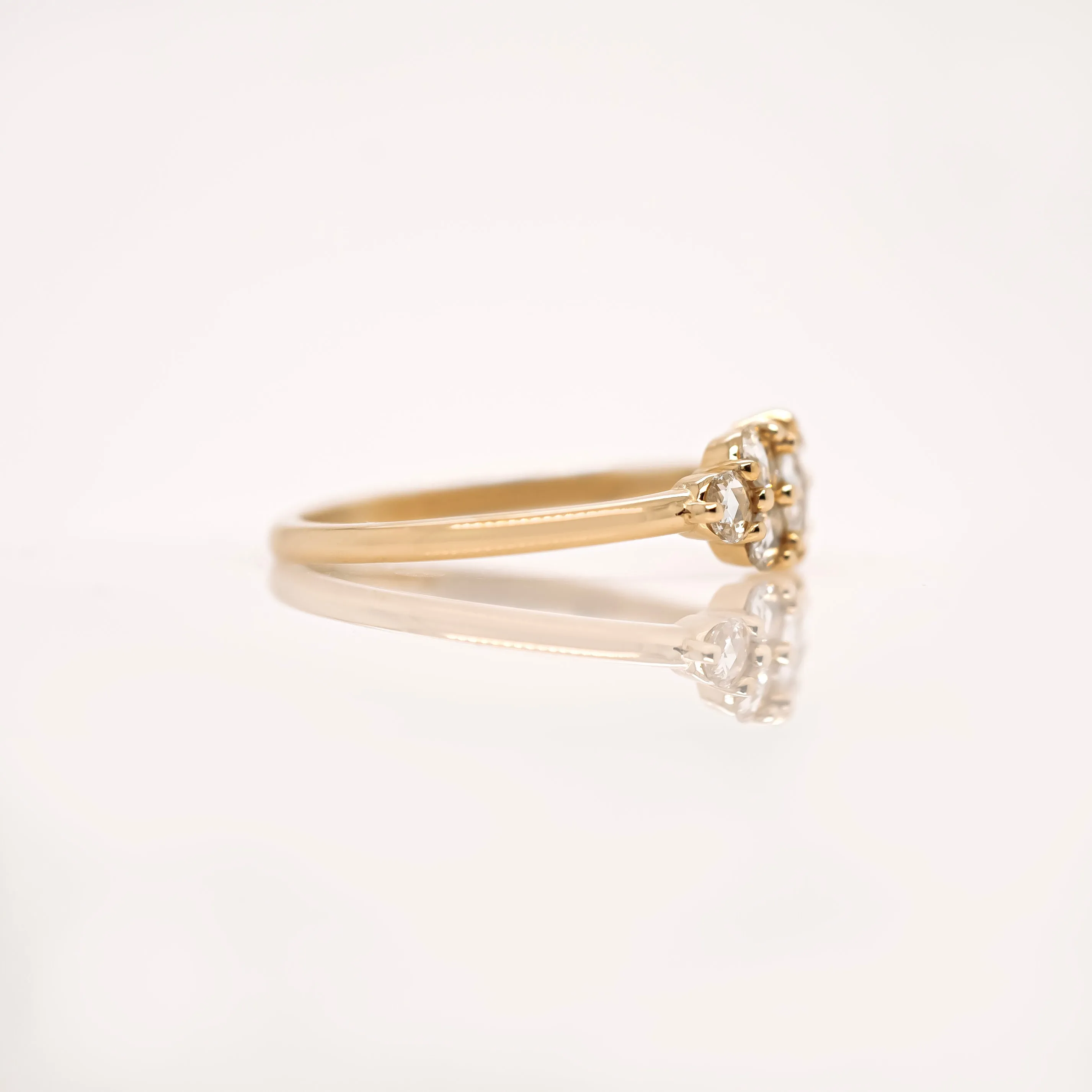 'Quinn' Rose Cut Diamond Cluster Ring