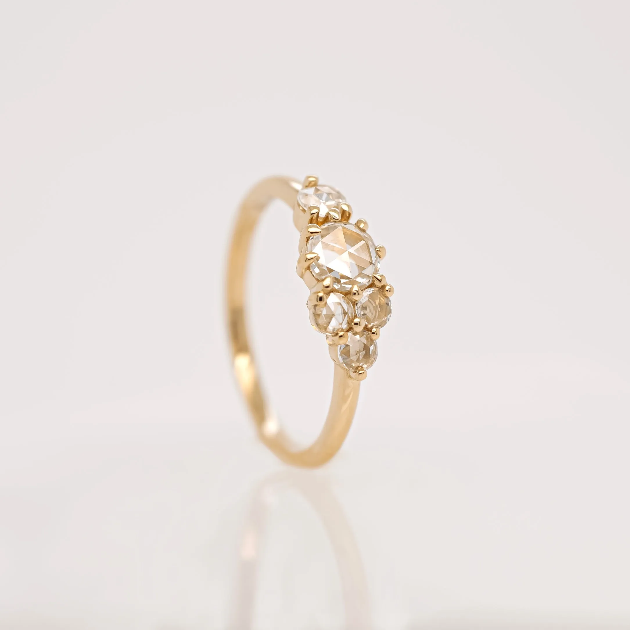 'Quinn' Rose Cut Diamond Cluster Ring