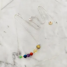 Rainbow Lucky Clover Necklace