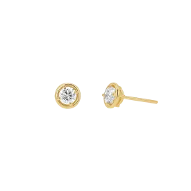 Round Diamond Stud Earrings