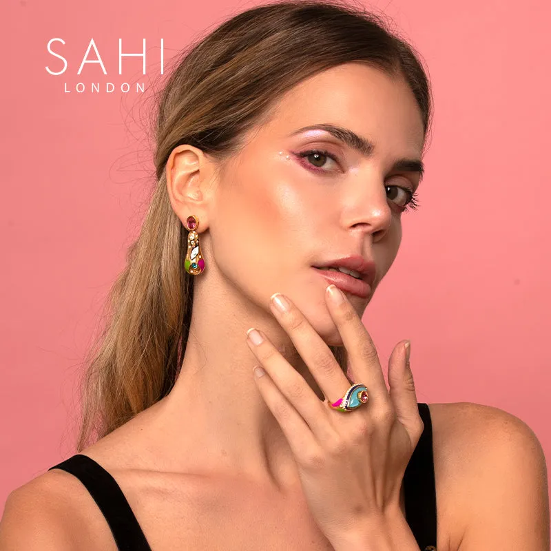 Sahi Love Affair Teardrop Drop Earrings