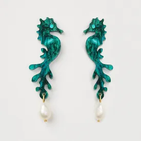 Sea Horse   Pearl - Emerald