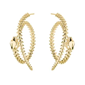 Serpent's Trace Hoop Earrings - Yellow Gold Vermeil