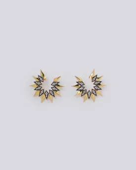 Shuriken Star Gold Earrings