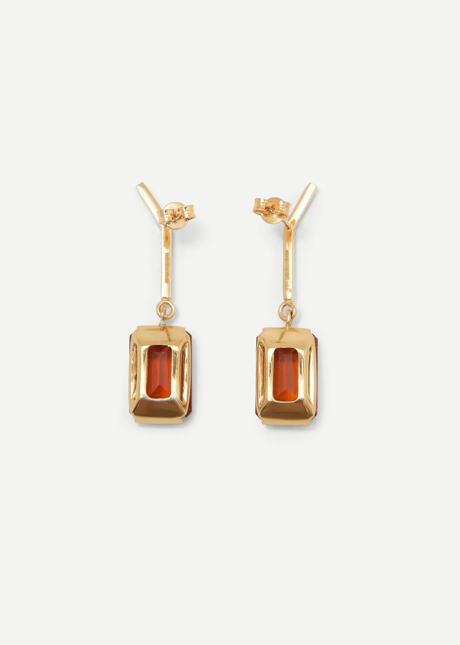 Slized Drop Earring Maxi | Orange Quartz