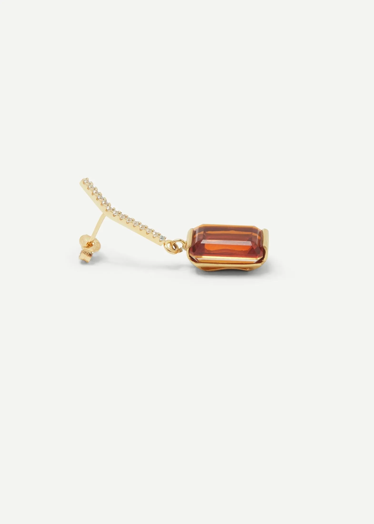 Slized Drop Earring Maxi | Orange Quartz