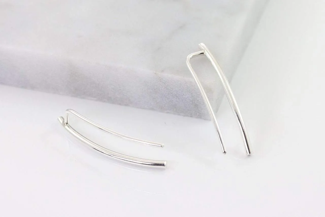 Sloane Modern Ear Climbers (Silver)