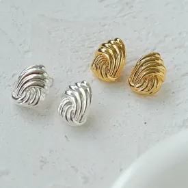 Spiral Striped Stud Earrings