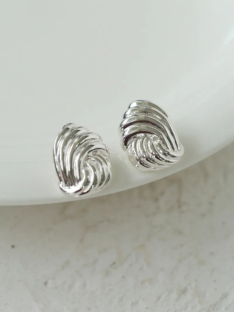 Spiral Striped Stud Earrings