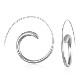 Swirl Hoops Sterling Silver