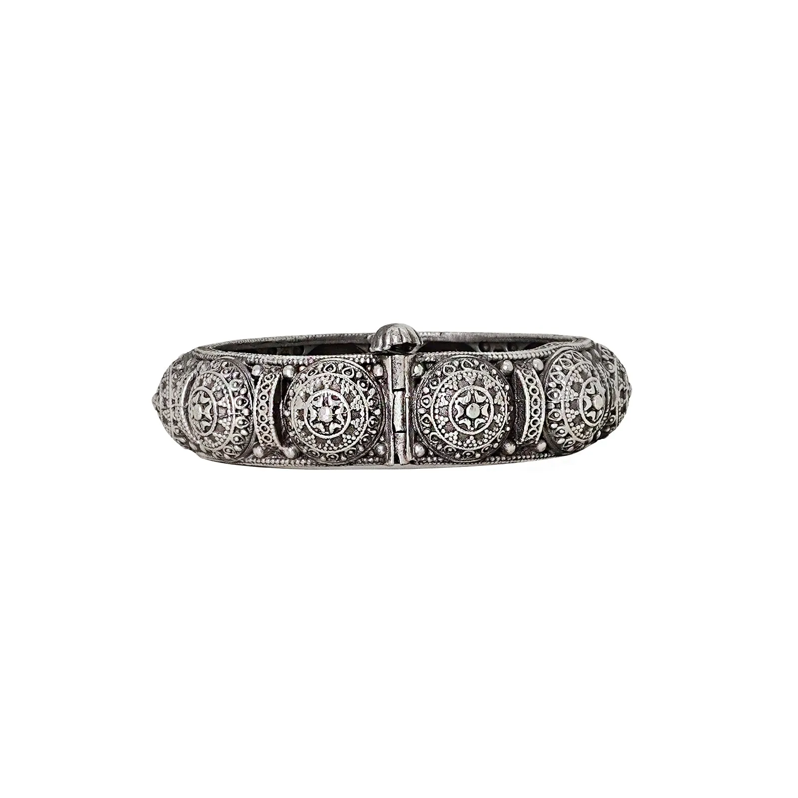 Teejh Arika Silver Oxidised Bangle