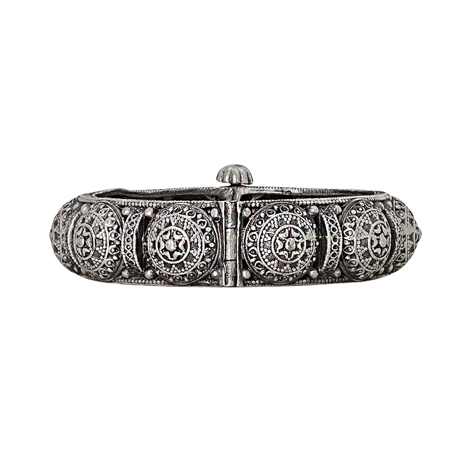 Teejh Arika Silver Oxidised Bangle