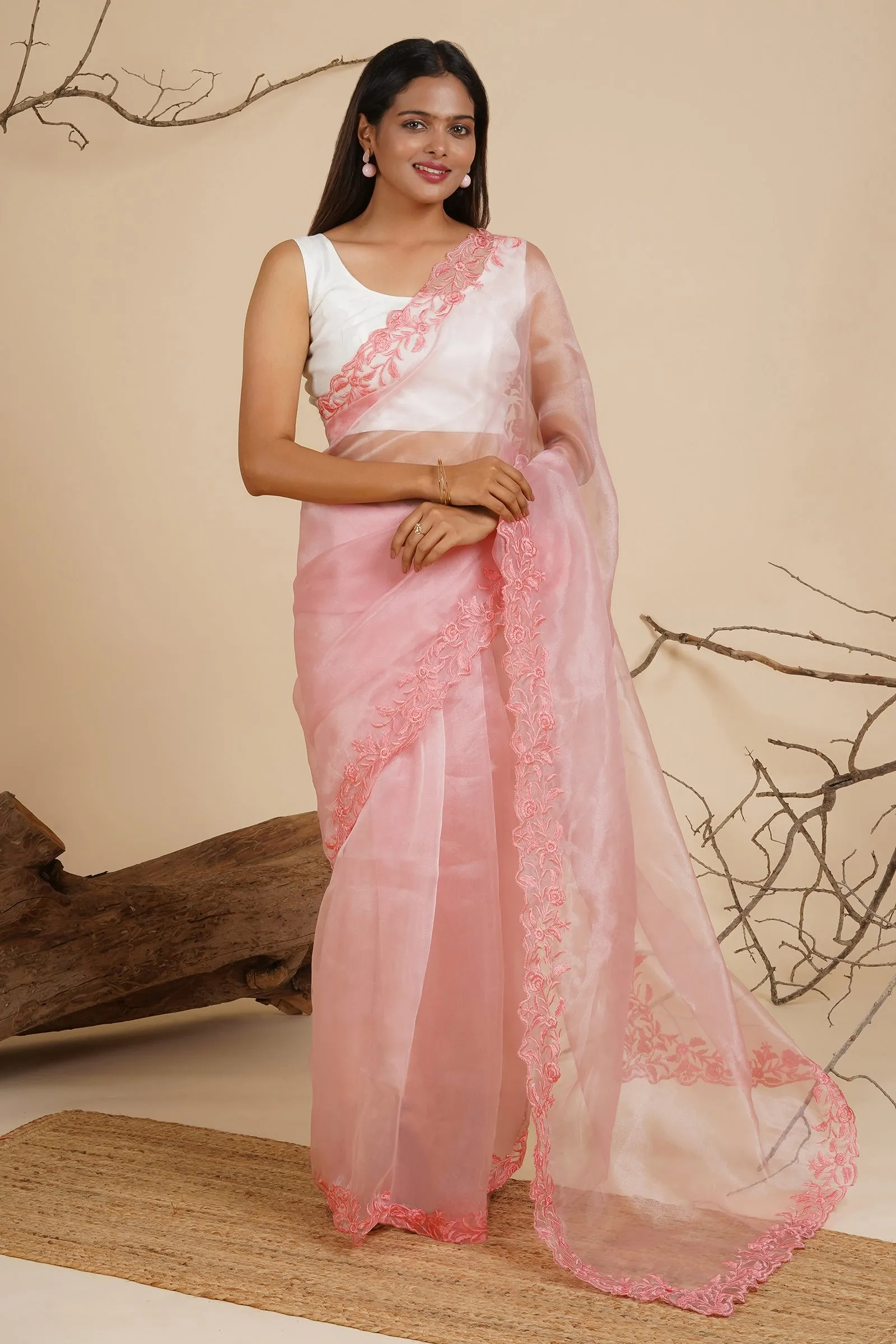 Teejh Blossom Breeze Organza Saree