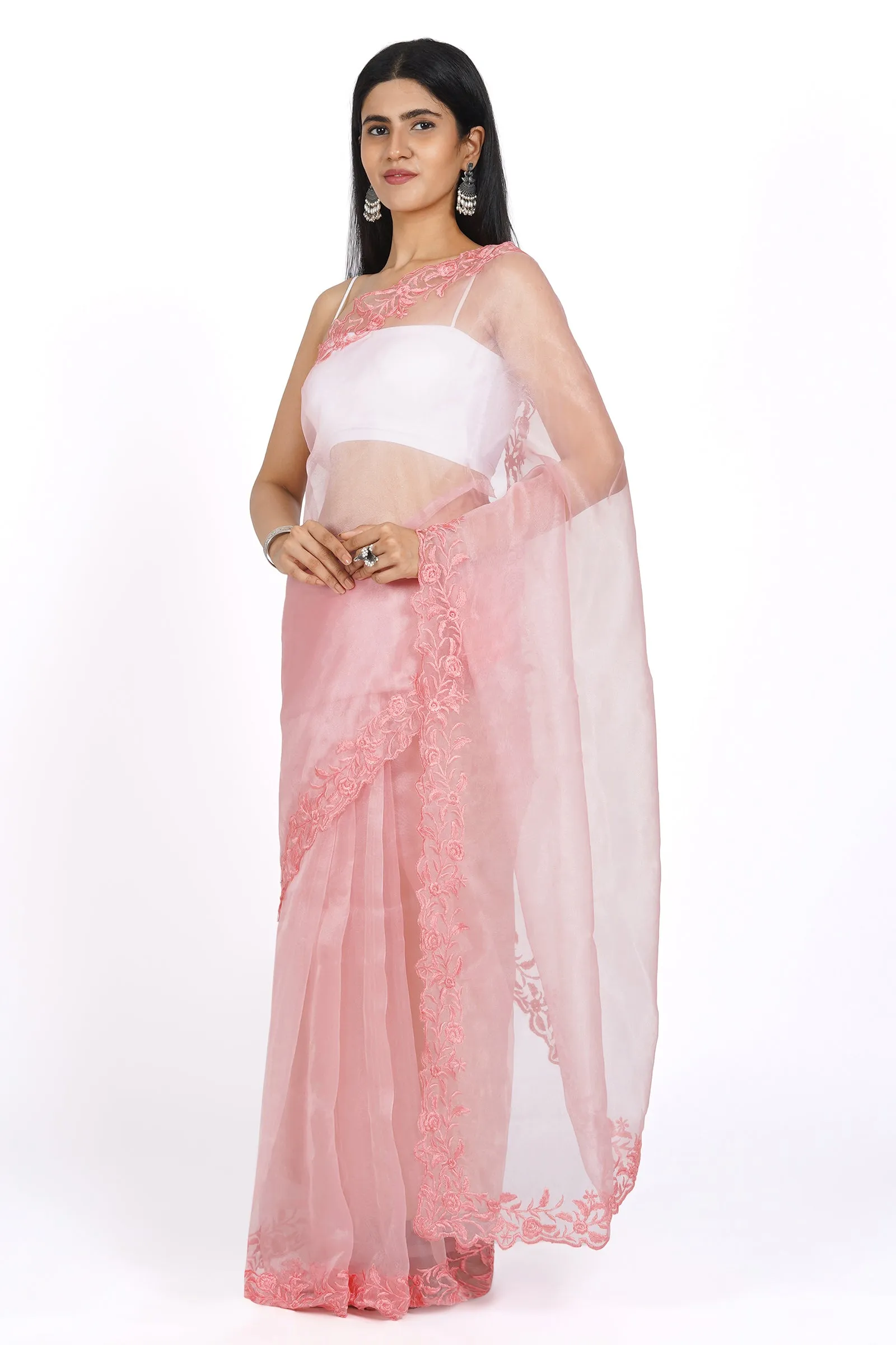 Teejh Blossom Breeze Organza Saree