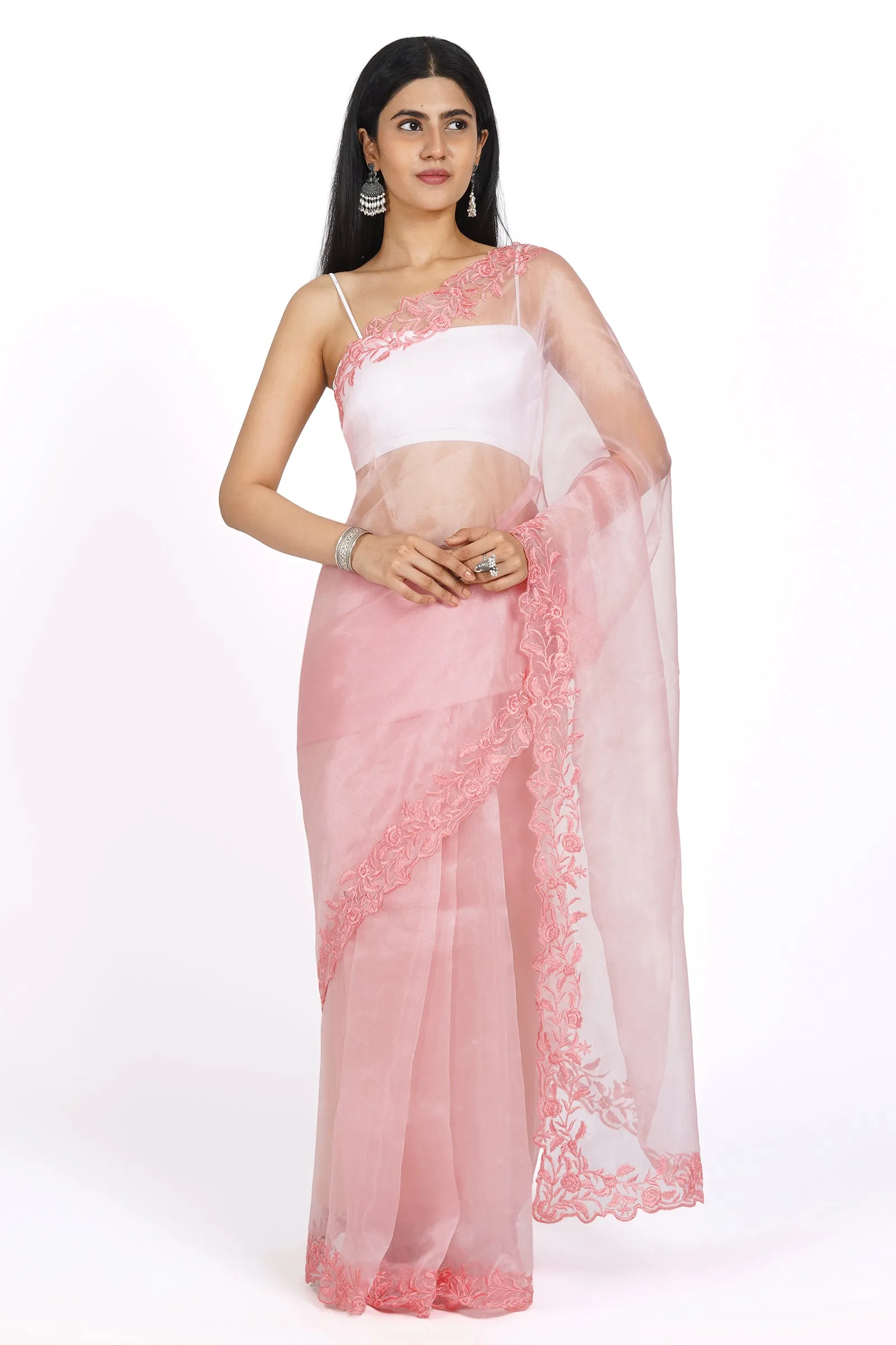 Teejh Blossom Breeze Organza Saree