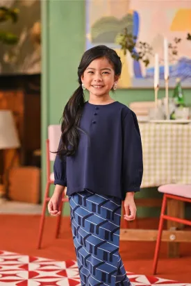 The Capai Princess Blouse - Navy Blue