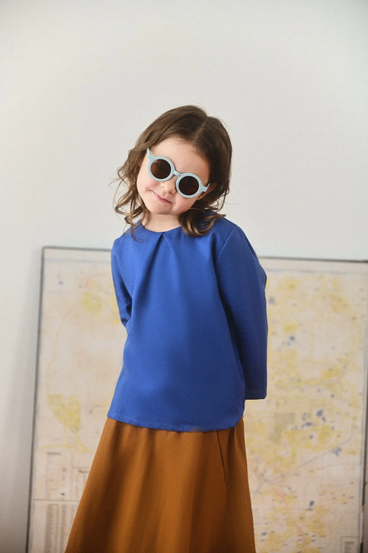 The Champions Pleat Blouse - Royal Blue