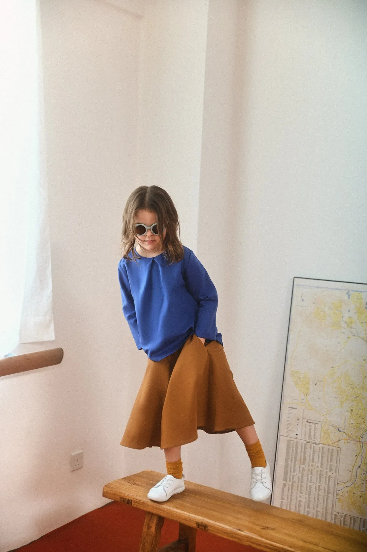 The Champions Pleat Blouse - Royal Blue