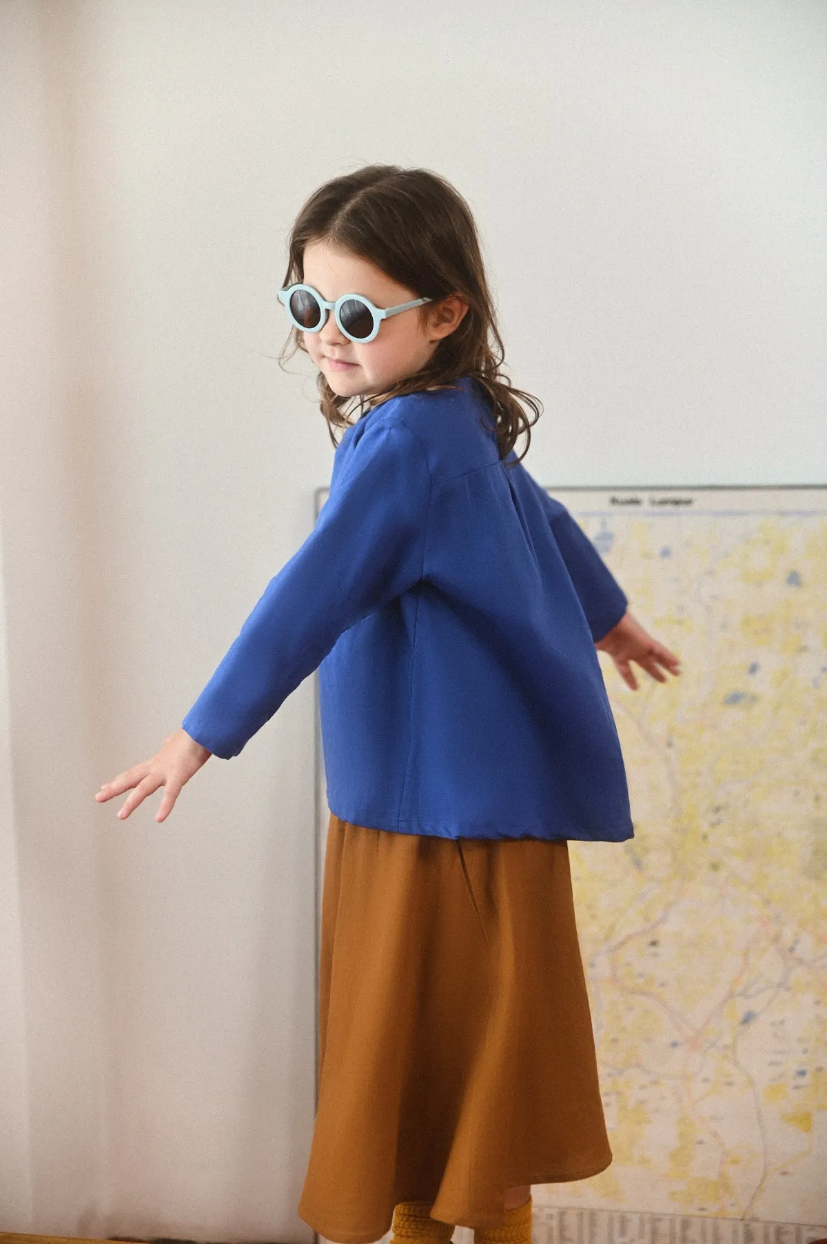 The Champions Pleat Blouse - Royal Blue