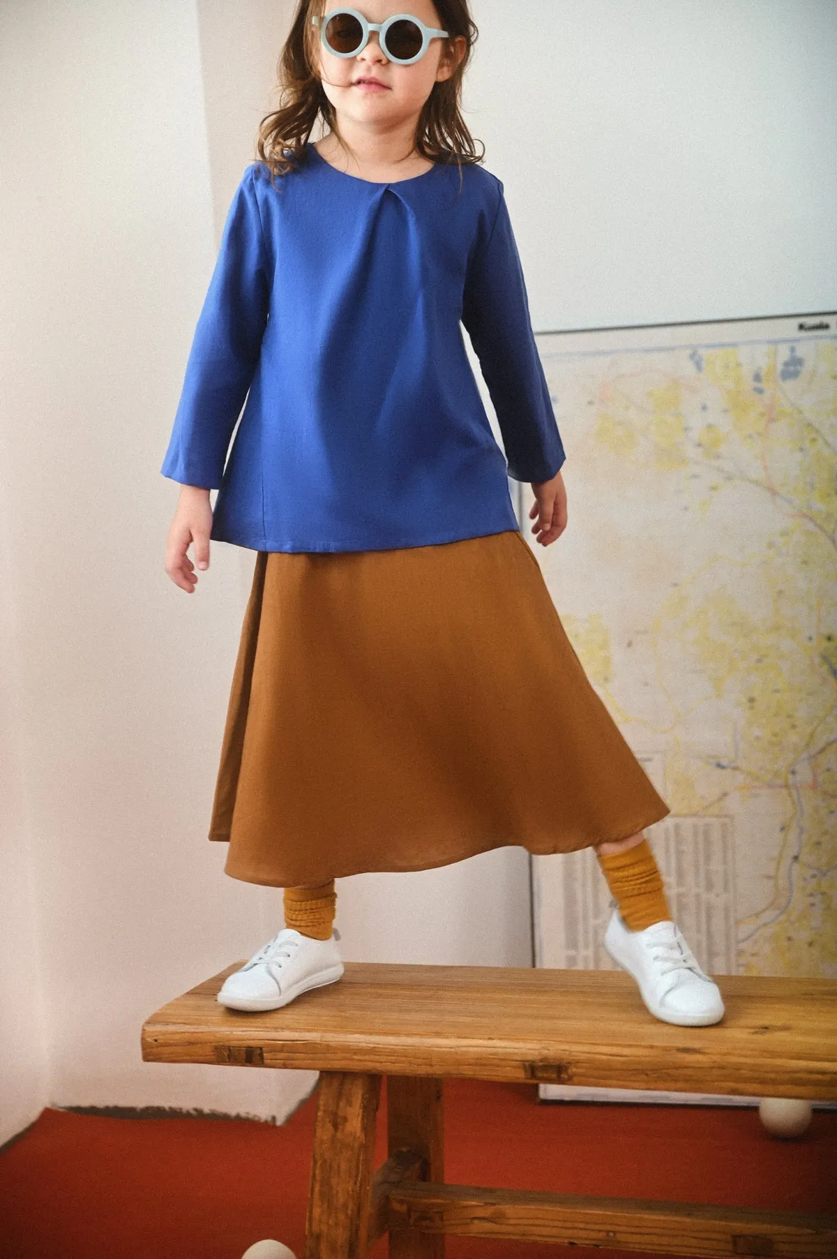 The Champions Pleat Blouse - Royal Blue