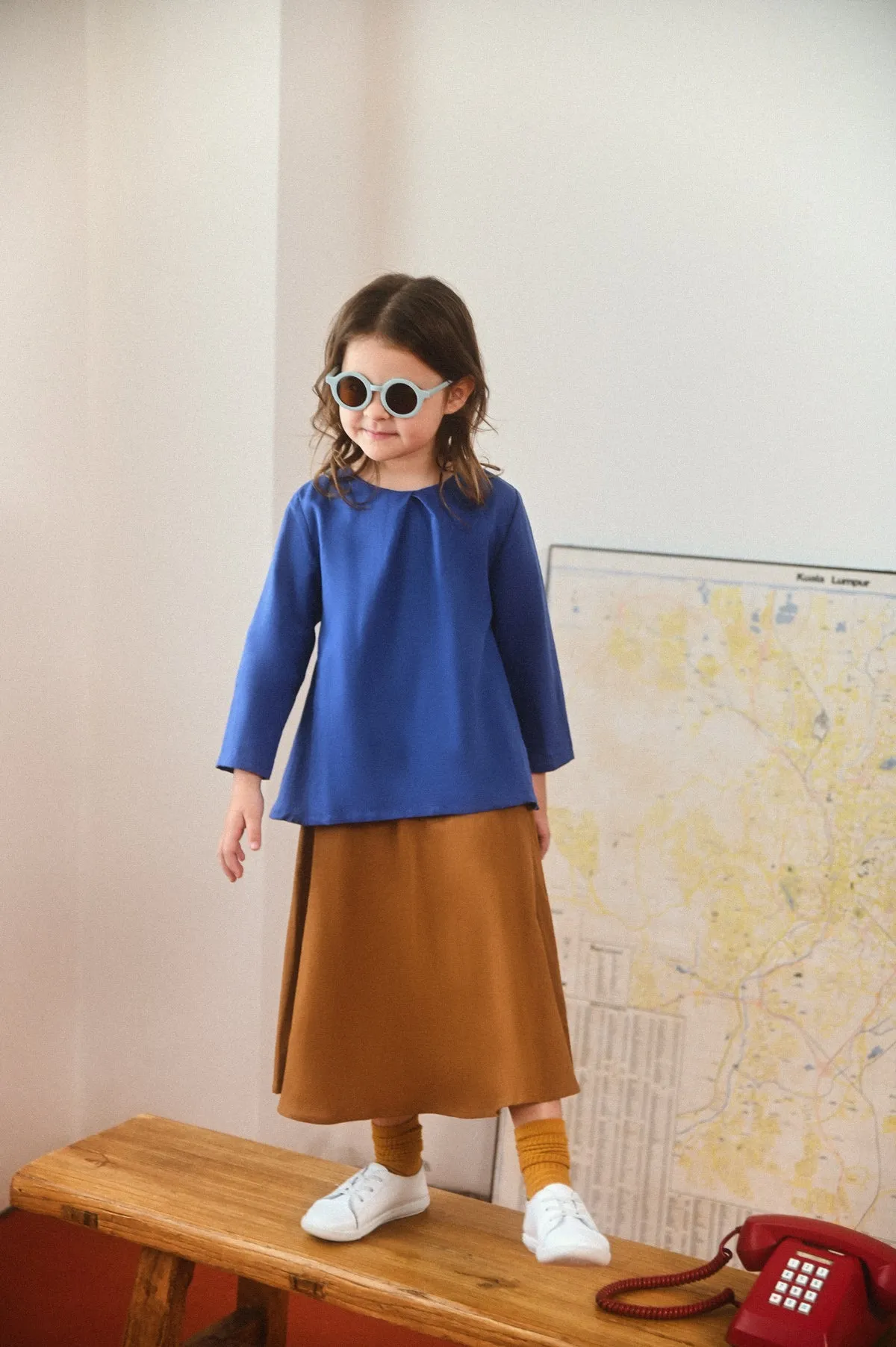 The Champions Pleat Blouse - Royal Blue