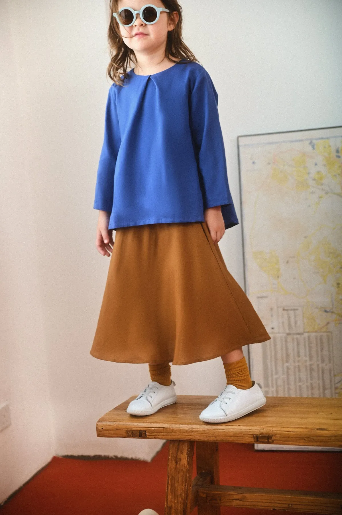 The Champions Pleat Blouse - Royal Blue