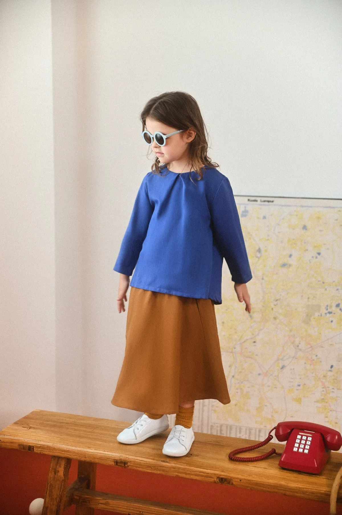 The Champions Pleat Blouse - Royal Blue