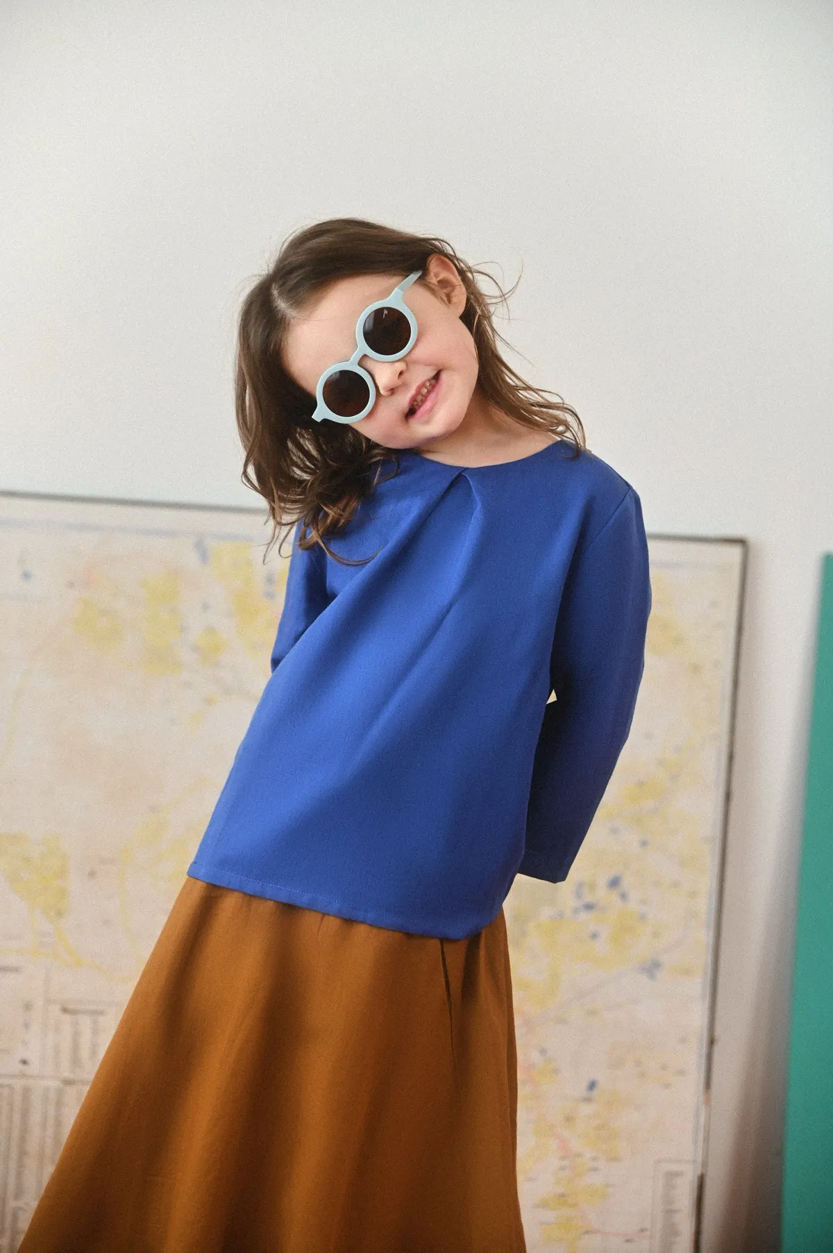 The Champions Pleat Blouse - Royal Blue