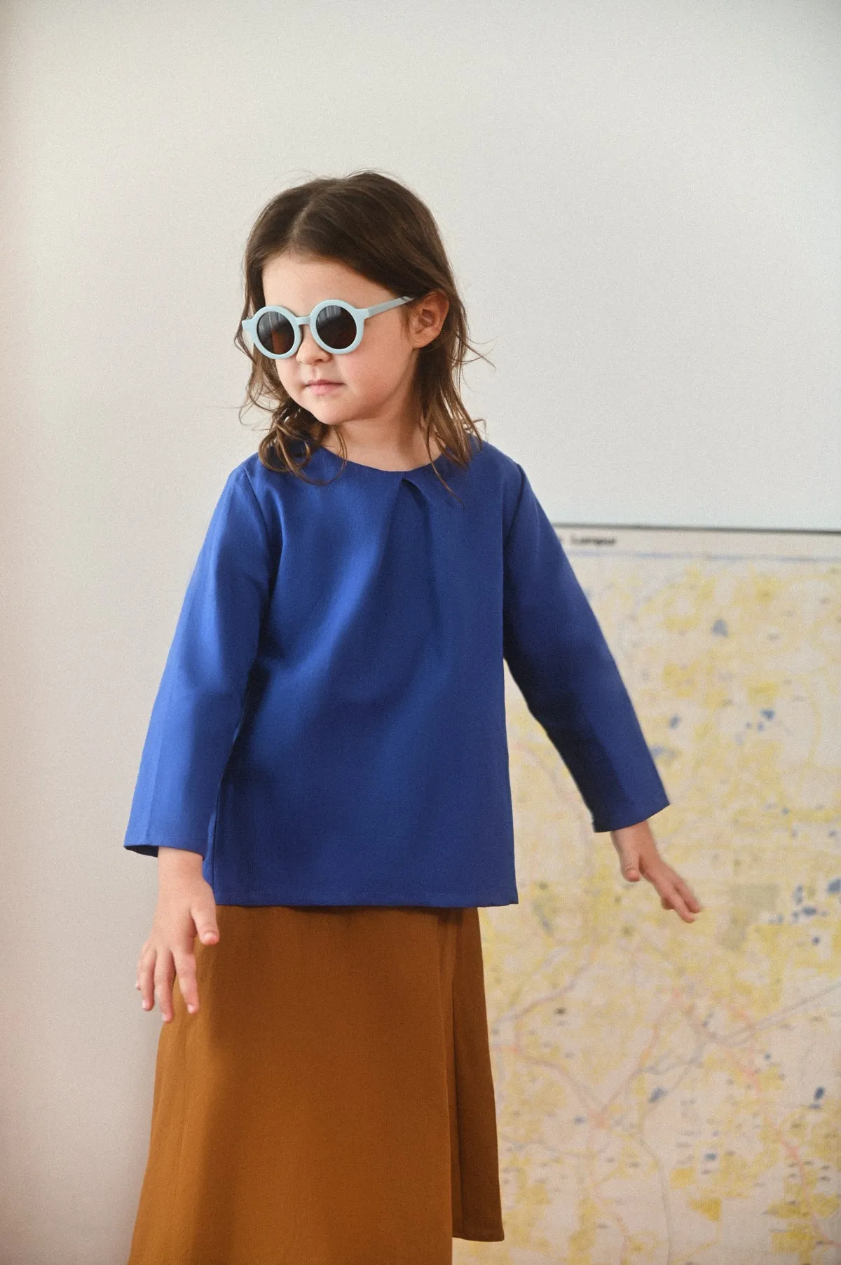 The Champions Pleat Blouse - Royal Blue