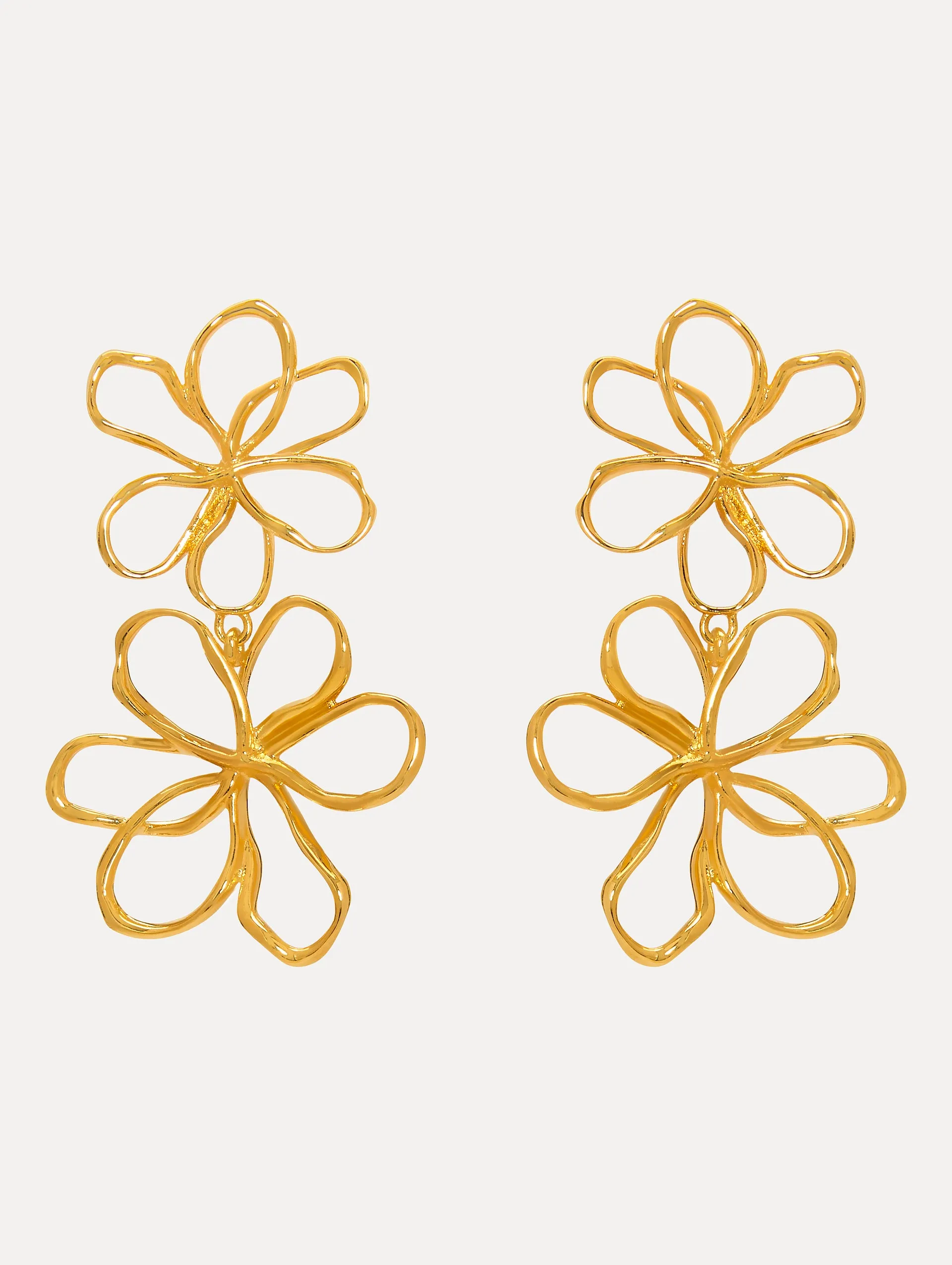 Threaded Flower Drop Earrings