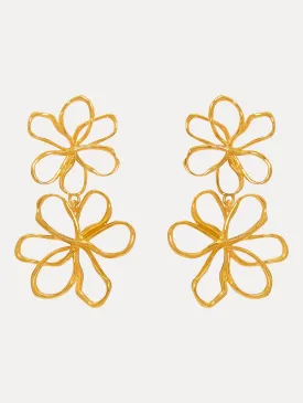 Threaded Flower Drop Earrings