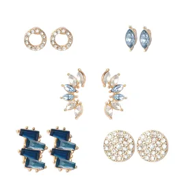 Two-Tone Cluster Post Earring Set