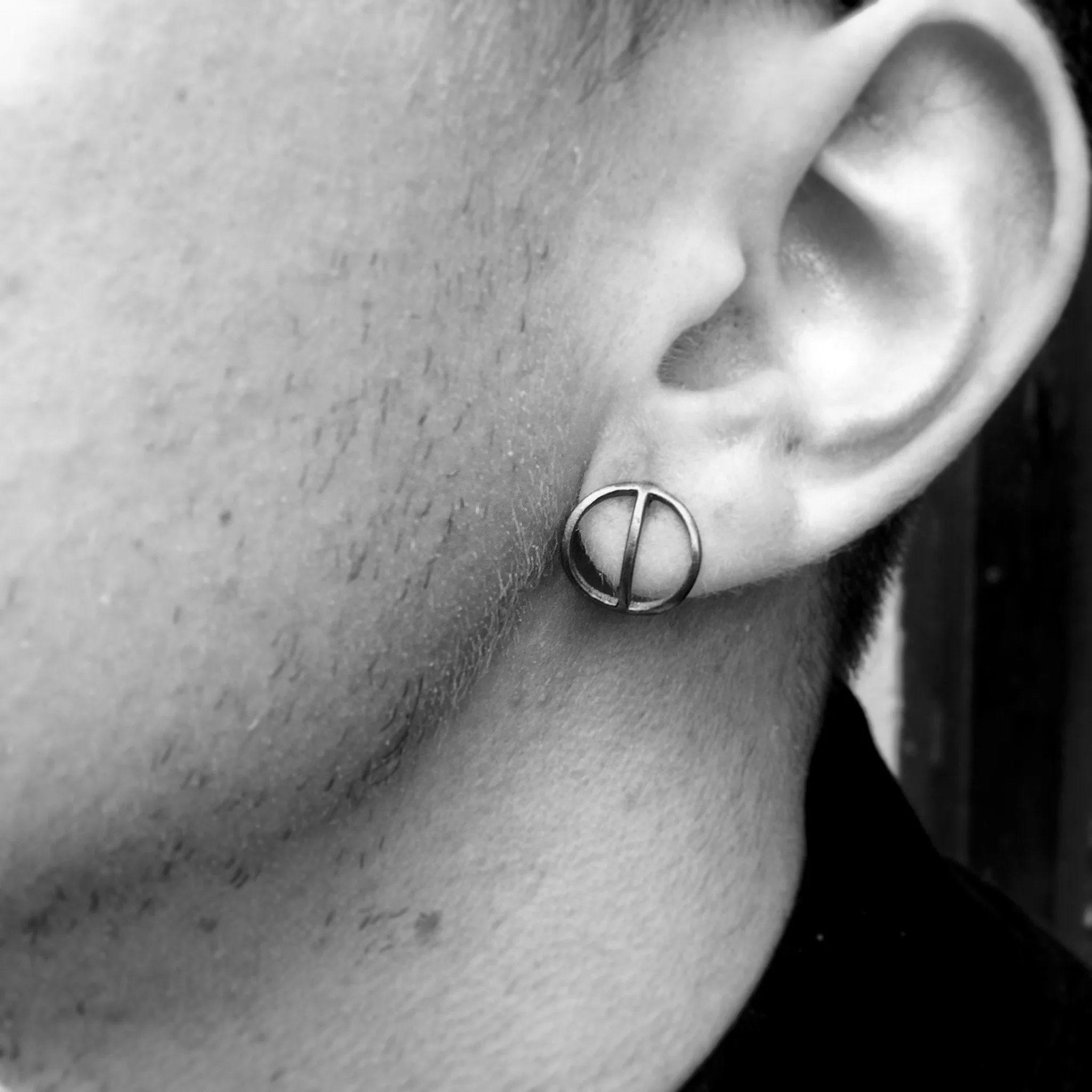 Tyyni One Single Earring Bronze Silver or Dark ox Silver