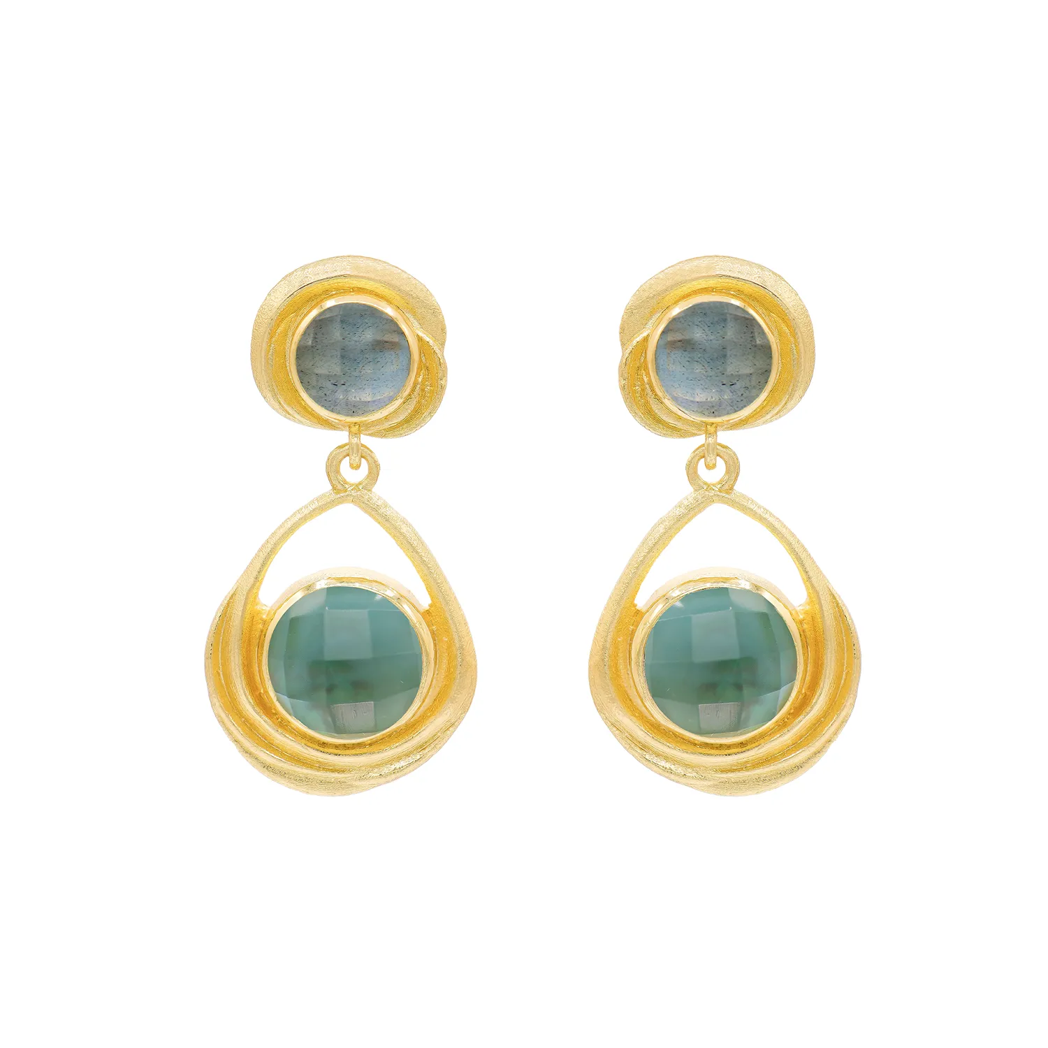 Veria Drop Stone Earrings