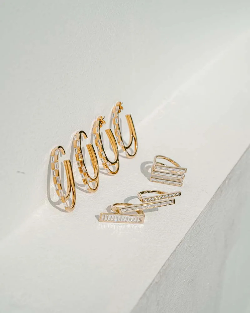 WAREE DOUBLE HOOP EARRINGS – GOLD